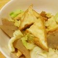 天音。's cooksnap of when they made 厚揚げとキャベツのあっさり味噌炒め.