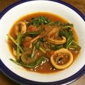 おかしなまちおか's cooksnap of when they made イカとオリーブ、ほうれん草のトマト煮.