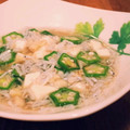 Aloha☆★'s cooksnap of when they made 離乳食完了期　しらすときのことオクラ煮.