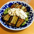 ドリドリーン's cooksnap of when they made 鶏ささみと焼き茄子のポン酢サラダ.