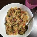 かよ飯まりん's cooksnap of when they made 夏の昼ご飯に！キューちゃん入り炒飯♪.