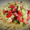 クックPM5RG5☆'s cooksnap of when they made 胡瓜•トマト•蛸の超簡単☆冷製パスタ♪.