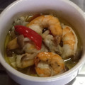 govo's cooksnap of when they made エビとホタテとシメジのアヒージョ.