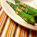 キョク's cooksnap of when they made オクラの胡麻和え.