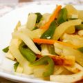 mmameco's cooksnap of when they made フライパンで！大根とピーマンのきんぴら.