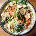ienone's cooksnap of when they made 鶏ささみと小松菜のナムル風.