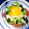 810maro's cooksnap of when they made めかぶ納豆山かけ丼.