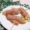 赤い電話's cooksnap of when they made えのきのベーコン巻き.