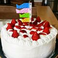 maruru☆'s cooksnap of when they made 思ったより簡単！苺のデコレーションケーキ.