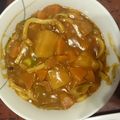 ぺぇこ♡'s cooksnap of when they made 残りのカレーのカレーうどん.