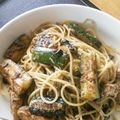 天才なかぼん's cooksnap of when they made 鯖＠サバ缶とズッキーニのパスタ ビアンコ.