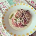megu0217's cooksnap of when they made 牛乳で作るアスパラとハムのパスタ.