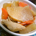 J・0505's cooksnap of when they made 残った大根を使い切る！鶏大根の甘辛煮.