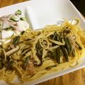 モカ’ｓママ's cooksnap of when they made ワラビとエノキとシラスの和風パスタ.