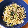 ちょ〜☆'s cooksnap of when they made 豚肉と小松菜の和風パスタ♪.