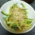 ヨシヨッシー's cooksnap of when they made ザーサイときゅうりの和え物★.