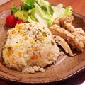 ♪dancing♪'s cooksnap of when they made 炊飯器で簡単♪チキンピラフ♪.