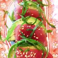 agemomiji♬'s cooksnap of when they made ☆マグロとアボカドの和風カルパッチョ☆.