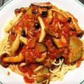 mic_azul's cooksnap of when they made キノコとツナのトマトパスタ.