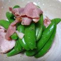 ゆりぼぉ's cooksnap of when they made スナップえんどうのベーコン炒め.
