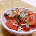 赤い電話's cooksnap of when they made トマトのシソしらす和え☆.