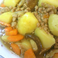 rokuhana's cooksnap of when they made 肉じゃが風!? ひき肉とろとろ煮.