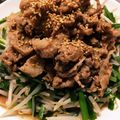 ふぅまな's cooksnap of when they made 豚のポン酢にんにく炒め♪ニラもやし和え.