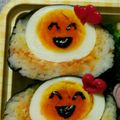 ma___111's cooksnap of when they made ゆで卵と鮭マヨ入り＊可愛いデコおにぎらず.