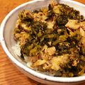 たべたいち's cooksnap of when they made ご飯がススム♪豚肉高菜丼　.