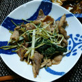 はらだぺこちゃん's cooksnap of when they made あぁたまらん。豚コマと水菜の辛子炒め.