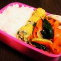 あいこす♡花嫁修業中's cooksnap of when they made ニンジンとホウレンソウの麺つゆ炒め.