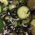 Ami32's cooksnap of when they made 塩もみの手間なし！きゅうりの酢の物☆.