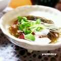 inyako's cooksnap of when they made あっさり夏味☆たこもずく☆.