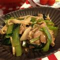 miumiuymym's cooksnap of when they made 簡単♫小松菜と豚肉のオイスターソース炒め.