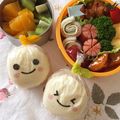 ♡amicoco♡'s cooksnap of when they made ラップ付きおにぎり☆りんごちゃんキャラ弁.
