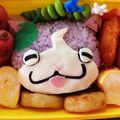 わらびもっちー's cooksnap of when they made 妖怪ウォッチ キャラ弁 ブドウニャン.