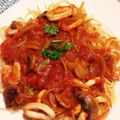 キミダワス's cooksnap of when they made 簡単ランチ！　イカのトマトソースパスタ♪.