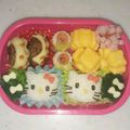 サラコリラ's cooksnap of when they made キャラ弁 キティー＆クマの弁当.