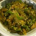 由芽15's cooksnap of when they made ゴーヤとピーマンのきんぴら.