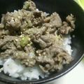 ba3児ママ's cooksnap of when they made 塩だれ焼き肉＊ご飯にのせて牛丼や豚丼にも.