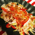 miumiuymym's cooksnap of when they made 豚しゃぶサラダ　ねぎごまおろしぽん酢.
