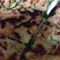 twokasa's cooksnap of when they made お好み焼き粉で簡単チヂミ.
