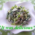 RUBY♪'s cooksnap of when they made 簡単！ひじきの煮物でほうれん草の白和え♡.