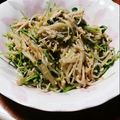 chikiri's cooksnap of when they made 豆苗とえのきの明太バター炒め.