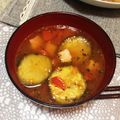 ねむねむ♪'s cooksnap of when they made 茄子とベーコンのトマトスープ.
