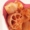 ☆hironon☆'s cooksnap of when they made さくさくレンコンのキムチ和え.