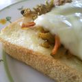 はっさく大福839's cooksnap of when they made 朝食に☆きんぴらごぼうトースト.