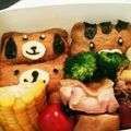 ひらたん0607's cooksnap of when they made わいわい動物お稲荷さん♬お花見・運動会に.