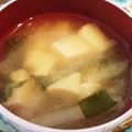 まいmama0322's cooksnap of when they made 卵豆腐☆の味噌汁♪卵豆腐のつるつるが美味.