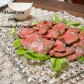 bobitin's cooksnap of when they made 塩麹仕込みの牛タタキ。.